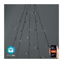 Nedis WIFILXT11W200 - LED perdea Crăciun 200 LED/8 funcții 5x7m IP65 Wi-Fi Tuya