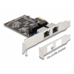 PCI Express la 2 x RJ45 Gigabit LAN RTL8111, Delock 88615