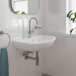Baterie lavoar Grohe Bauloop 23763001, 3/8'', monocomanda, marimea L, pivotanta, Crom