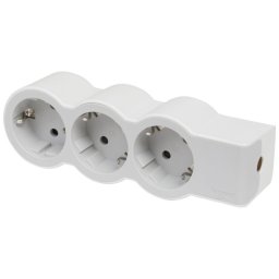 Prelungitor 3P 0m fara cordon standard 3x2P+T alb-gri Legrand 694573