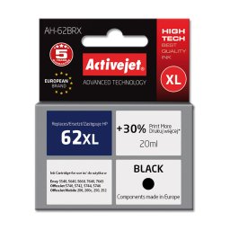 Activejet AH-62BRX ink for HP printer; HP 62XL C2P05AE replacement; Premium; 20 ml; black