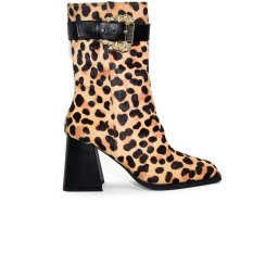 VERSACE JEANS COUTURE Booties Fondo Alicia Dis. 42 H. Tacco 80Mm Pony Leather+Pu 73VA3S01ZP126 y4v beige/black