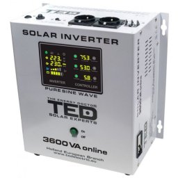 Resigilat - Invertor solar de la 48V la 230V 3600VA/2400W unda sinusoidala pura TED