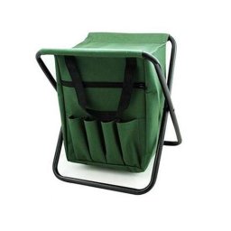 Scaun mini pliabil, gradina, camping, pescuit, cu geanta, verde, max 80 kg, 25x27x32 cm GartenVIP DiyLine