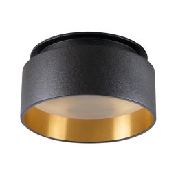 Corp de iluminat încastrat GOVIK GU10/10W negru/auriu Kanlux 29232