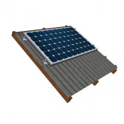 Kit MINI Complet Montaj 1 Panou Fotovoltaic pe Acoperiș din Tablă Metalică (Orizontal/Vertical)