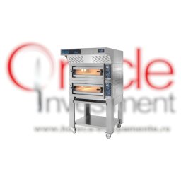 Cuptor Pizza electric digital King, 9+9 pizza, cu suport și hotă