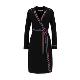 DIANE VON FURSTENBERG Rochie Dvf Charissa Wrap Dress DVFDR3Q008BLACK R1400 black