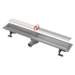 Rigola pentru dus cu capac faiantabil, Alcadrain, APZ13-DOUBLE9 FIT AND GO, 75 cm