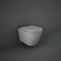 Capac WC, RAK, Feeling, cu soft close si quick release, gri mat