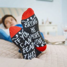 Sosete Amuzante Bring Me Wine, Unisex, Marime 37-43