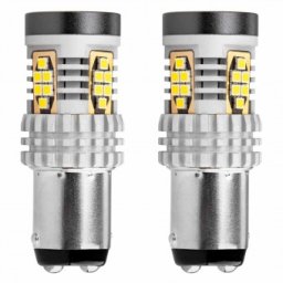 Set de 2 Becuri LED CANBUS 3020 24SMD 1157 BAY15D P21/5W Alb 12V/24V