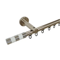 Galerie SIMPLA PRINDERE PERETE TEAVA PROFIL 19 MM -CILINDRU ALB- INOX