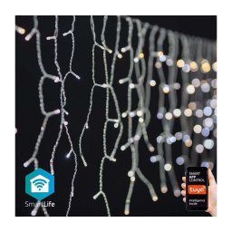Perdea LED de Crăciun 240xLED/11 funcții 8m IP65 Wi-Fi Tuya Nedis WIFILXC04W250