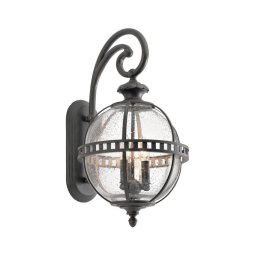 Kichler KL-HALLERON-2M - Aplică de perete pentru exterior HALLERON, 3xE14/40W/230V, IP44