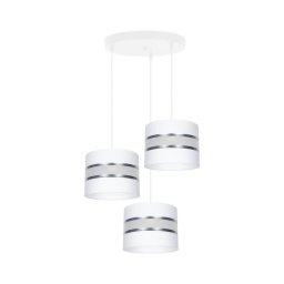 Lustră pe cablu CORAL 3xE27/60W/230V alb/crom d. 45 cm