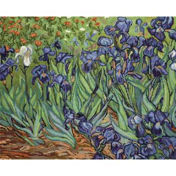Set goblen de cusut, cu diagrama, Irisi - tablou, 30x24cm