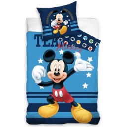 Lenjerie pat 140 x 200 cm, 100% bumbac Mickey Mouse