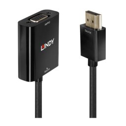 Adaptor LINDY Adaptor, 1x HDMI Male - 1x VGA Female, Negru
