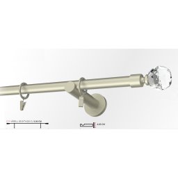 Galerie simpla PICIOR UNIVERSAL - KULA CRISTAL-simpla /19 - CROM MAT