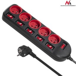 Prelungitor Maclean MCE204 Power Extension lead 5 sockets 250VAC/10A 1,5m