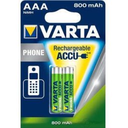 1x2 Varta Professional Accu NiMH 800 mAh AAA Phone Power