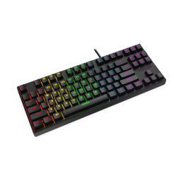 Tastatura Krux Atax RGB Outemu Blue Keyboard, Cu fir, Iluminare RGB