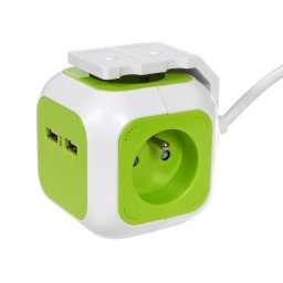 GreenBlue GB118 MagicCube 2xUSB 1.4m French Type Multi Powered 2xUSB