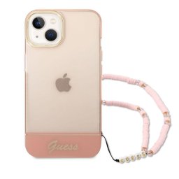 Husa Guess Husa TPU Camera Outline Translucent Strap iPhone 14 Plus Pink