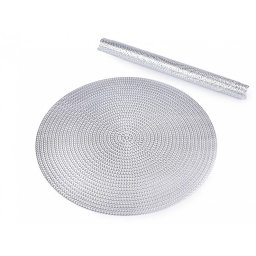 Set 6 suporturi farfurii, rotunde, diametru 38 cm, argintii
