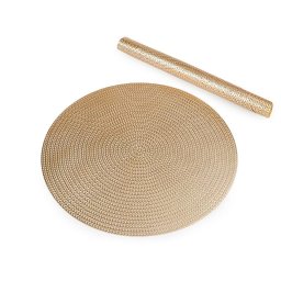 Suporturi farfurii, set de 6 bucati aurii