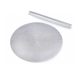 Suporturi farfurii, set de 6 bucati argintii