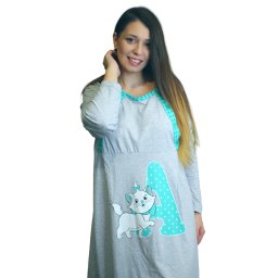 Camasa de alaptare, Pretty Cat, Baray, Grey, maneca lunga