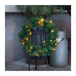 Coroniță LED de Crăciun de exterior cu senzor 20xLED/0,064W/3xAA IP44 Eglo 410926