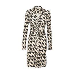 DIANE VON FURSTENBERG Rochie Dvf Sheska Dress DVFDL3Q032PYCKB B2384 paisley chainlink black