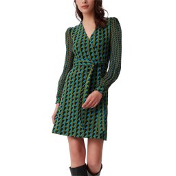 DIANE VON FURSTENBERG Rochie Dvf Gala Dress DVFDW3Q018WVGMK B2398 wave geo l/mid khaki