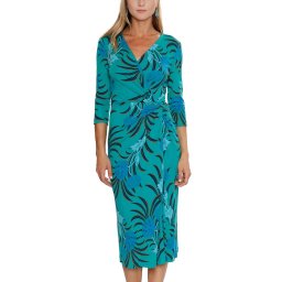 DIANE VON FURSTENBERG Rochie Dvf Borris Dress DVFDL3Q014SFLGN B2389 september floral large green