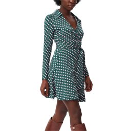 DIANE VON FURSTENBERG Rochie Dvf Demetria Wrap Dress DVFDW3Q004DGLVR B2347 dot geo lavender