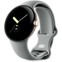 Ceas Smartwatch Google Pixel Watch, GPS + Cellular, Champagne Gold Stainless Steel Case, Hazel Active band
