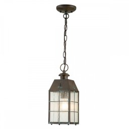 Pendul Nantucket QN-NANTUCKET8-M-AS,1x60W E27, IP44, H:min 48,3 cm - max 205,1 cm, L:14 cm, alamă antichizată, sticlă transparentă