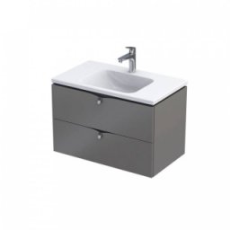 Set mobilier suspendat Oristo Siena gri mat cu lavoar Amelia 80cm