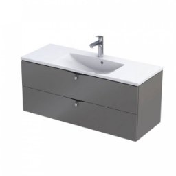 Set mobilier suspendat Oristo Siena gri mat cu lavoar Amelia 120cm