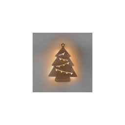 Decorațiune LED de Crăciun LED/2xAA lemn pom Solight 1V260