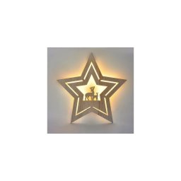 Decorațiune LED de Crăciun LED/2xAA lemn stea Solight 1V261
