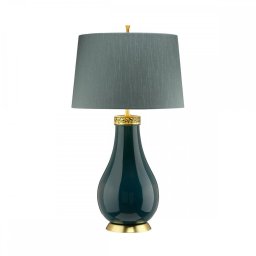 Veioza Havering, turcoaz, H:73,5 cm, 1x60W E27, QN-HAVERING-TL