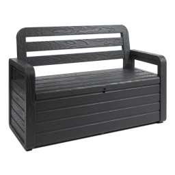 Banca de gradina cu lada Toomax Foreverspring Antracit 132,5x58x89 cm