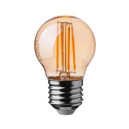 Bec LED FILAMENT AMBER G45 E27/4W/230V 2200K