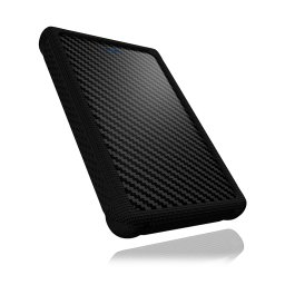 IcyBox External 2,5'' HDD/SSD case SATA, USB 3.0, protection sleeve, Black