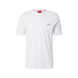 HUGO Tricou 'Dero' albastru închis / alb