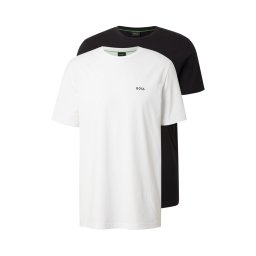 BOSS Tricou negru / alb